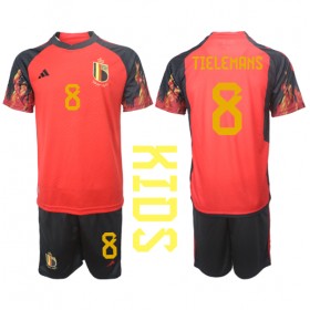 Belgien Youri Tielemans #8 Hemmakläder Barn VM 2022 Kortärmad (+ Korta byxor)